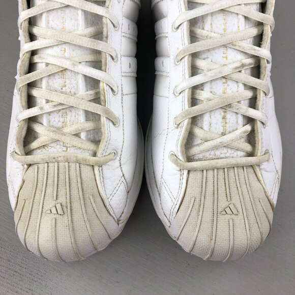 Adidas  Men's Size 9 Pro Model 2G Low Triple White Lace-Up Low Top Sneakers - Picture 5 of 15